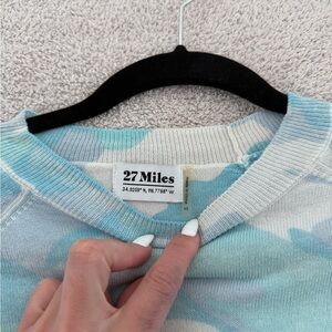27 Miles Blue Long Sleeve Women's Top